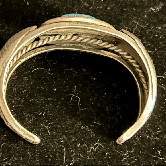 Opulent Vintage American Navajo Sterling and Carico Lake Turquoise. Hand made. - Picture 12 of 16